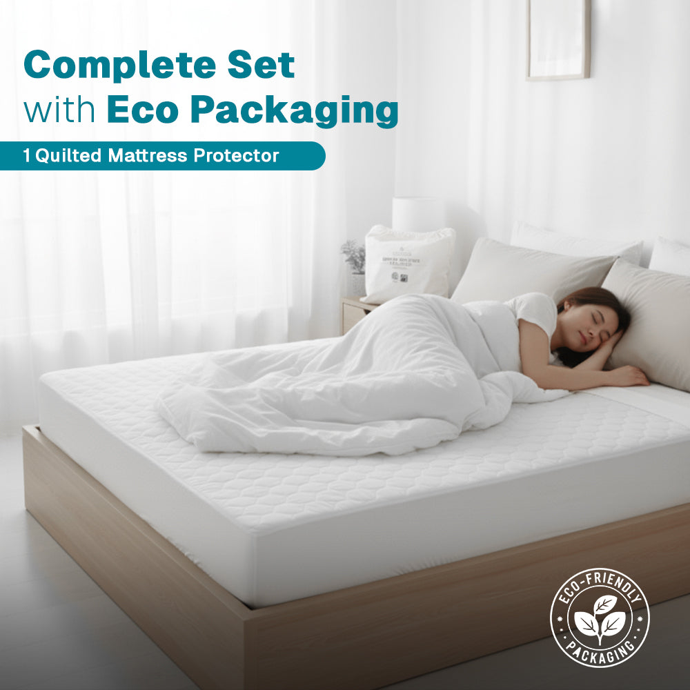 100% Organic Cotton Quilted Mattress Protector