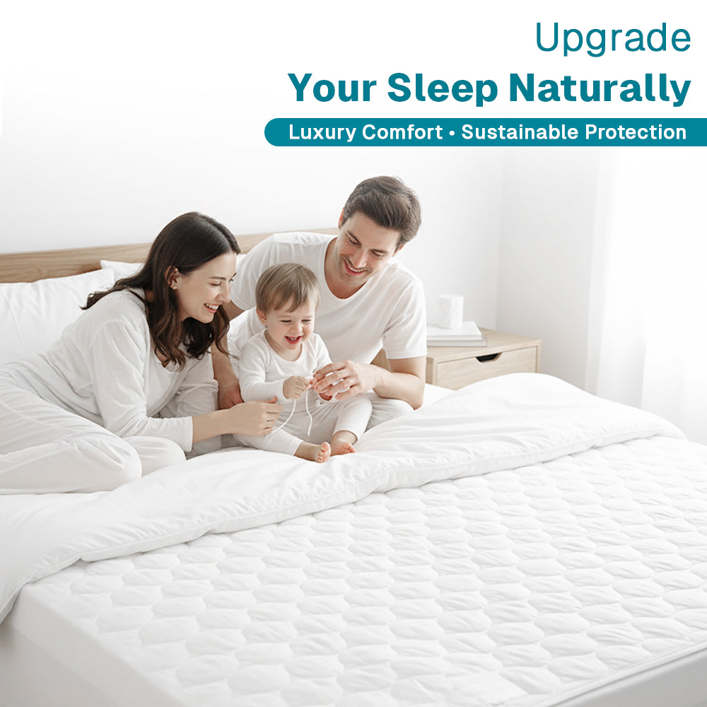 100% Organic Cotton Quilted Mattress Protector
