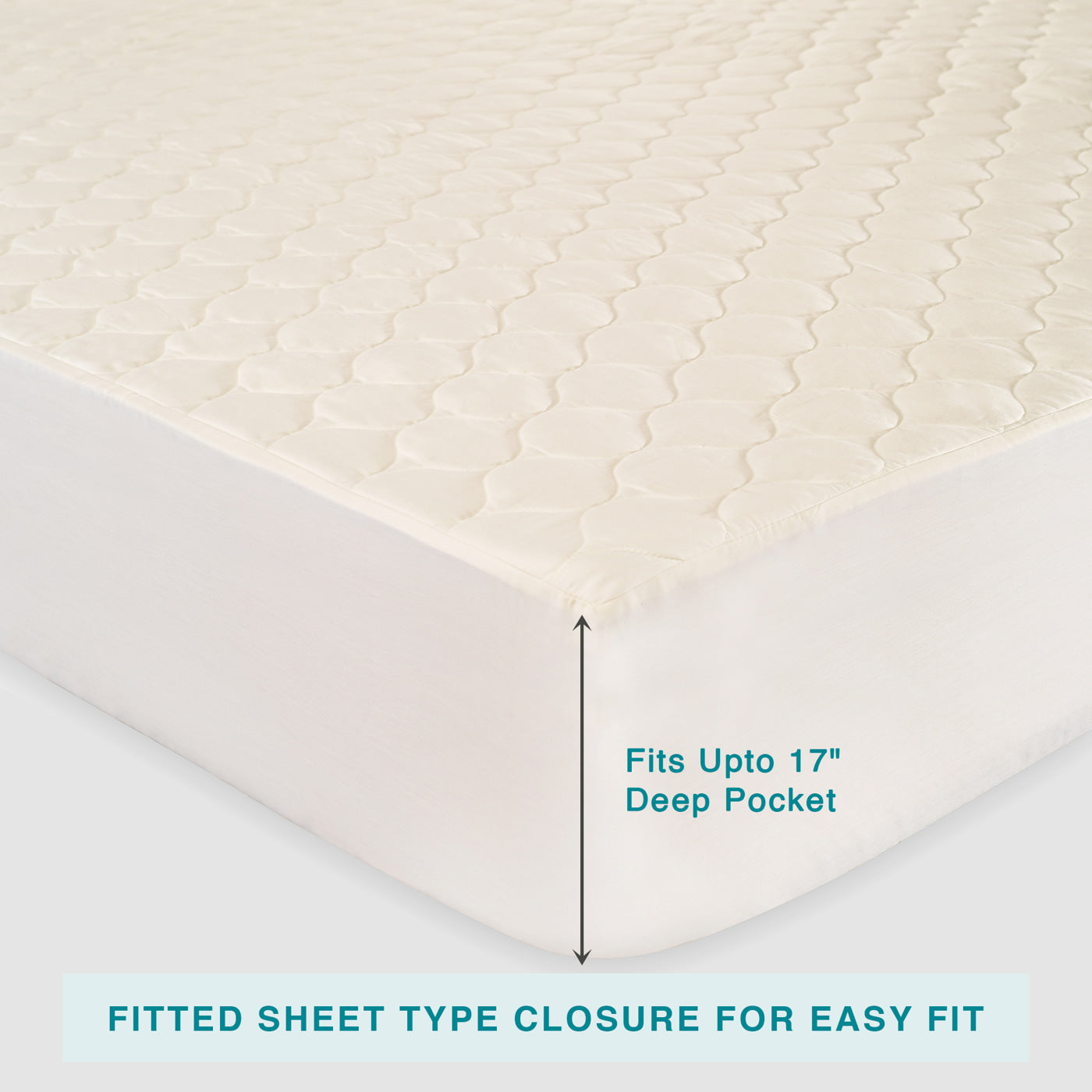 100% Organic Cotton Quilted Mattress Protector