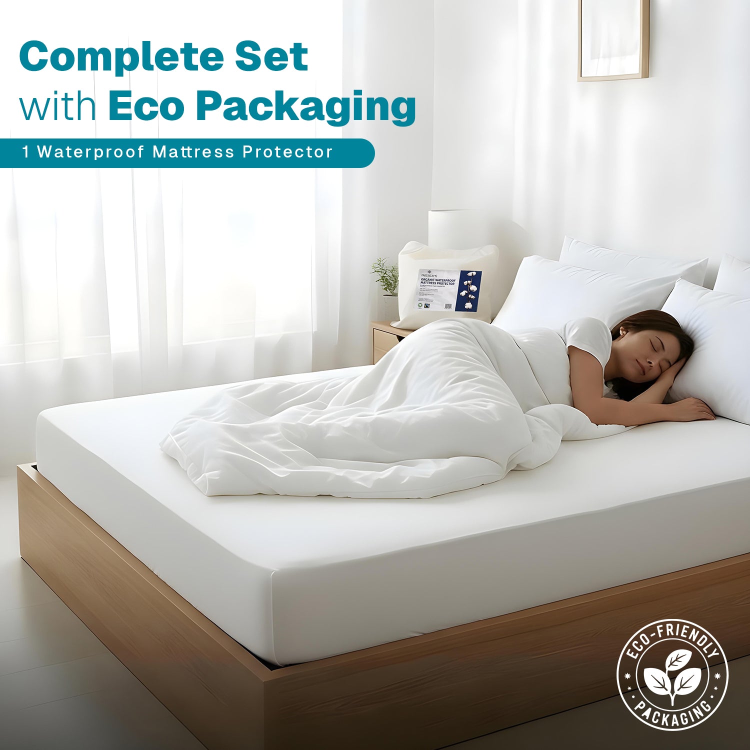 100% Organic Cotton Waterproof Mattress Protector
