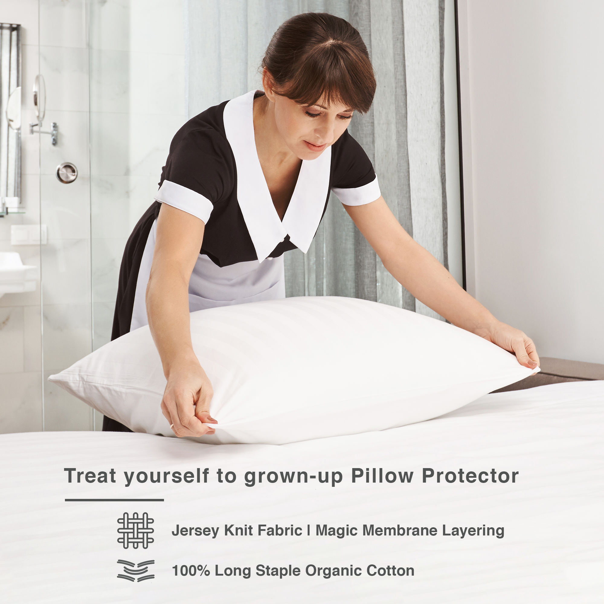 100% Organic Cotton Waterproof Mattress Protector
