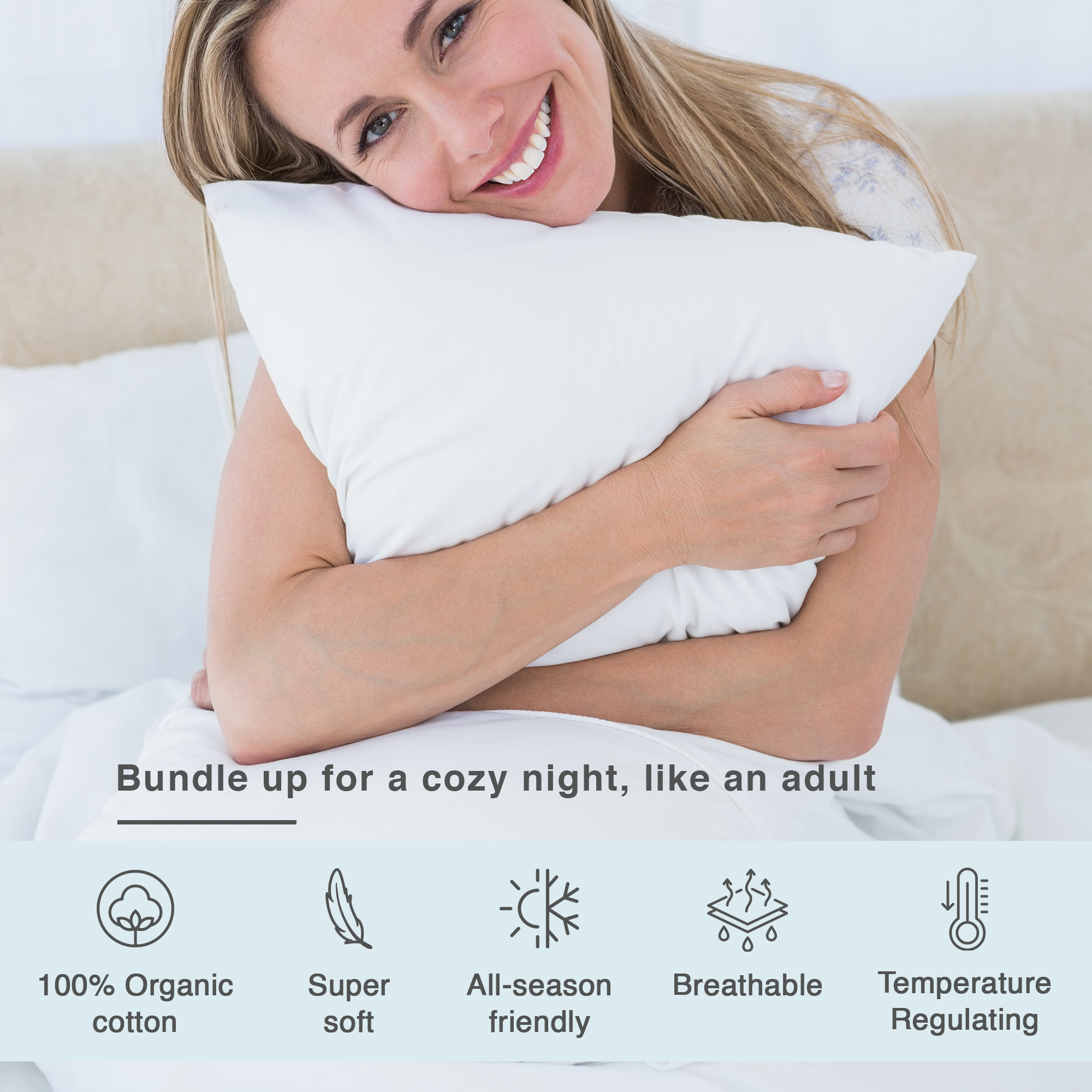 100% Organic Cotton Waterproof Mattress Protector