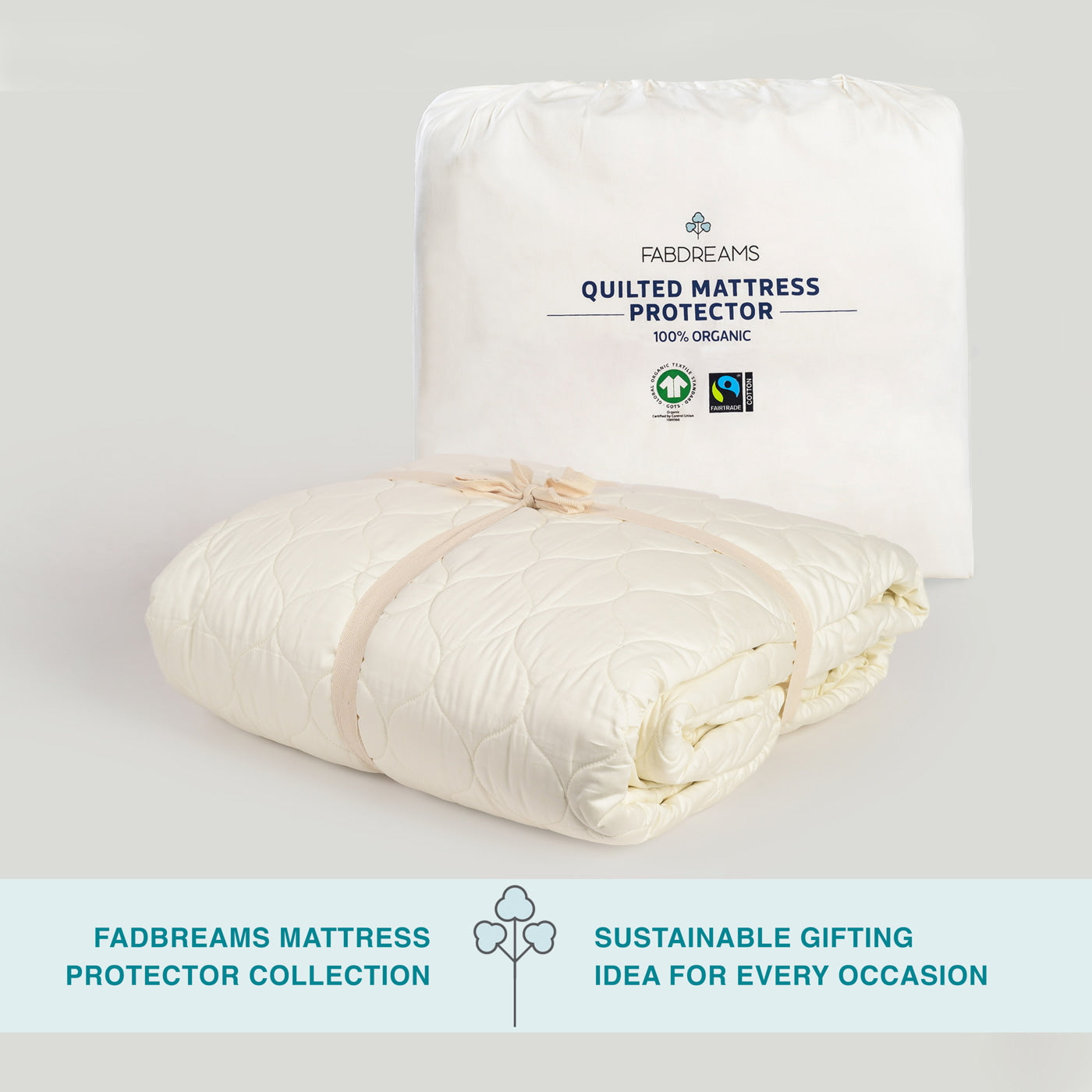 100% Organic Cotton Quilted Mattress Protector