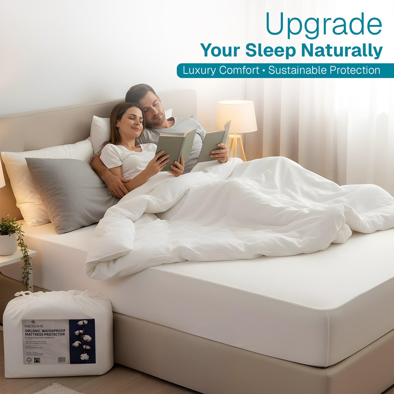 100% Organic Cotton Waterproof Mattress Protector