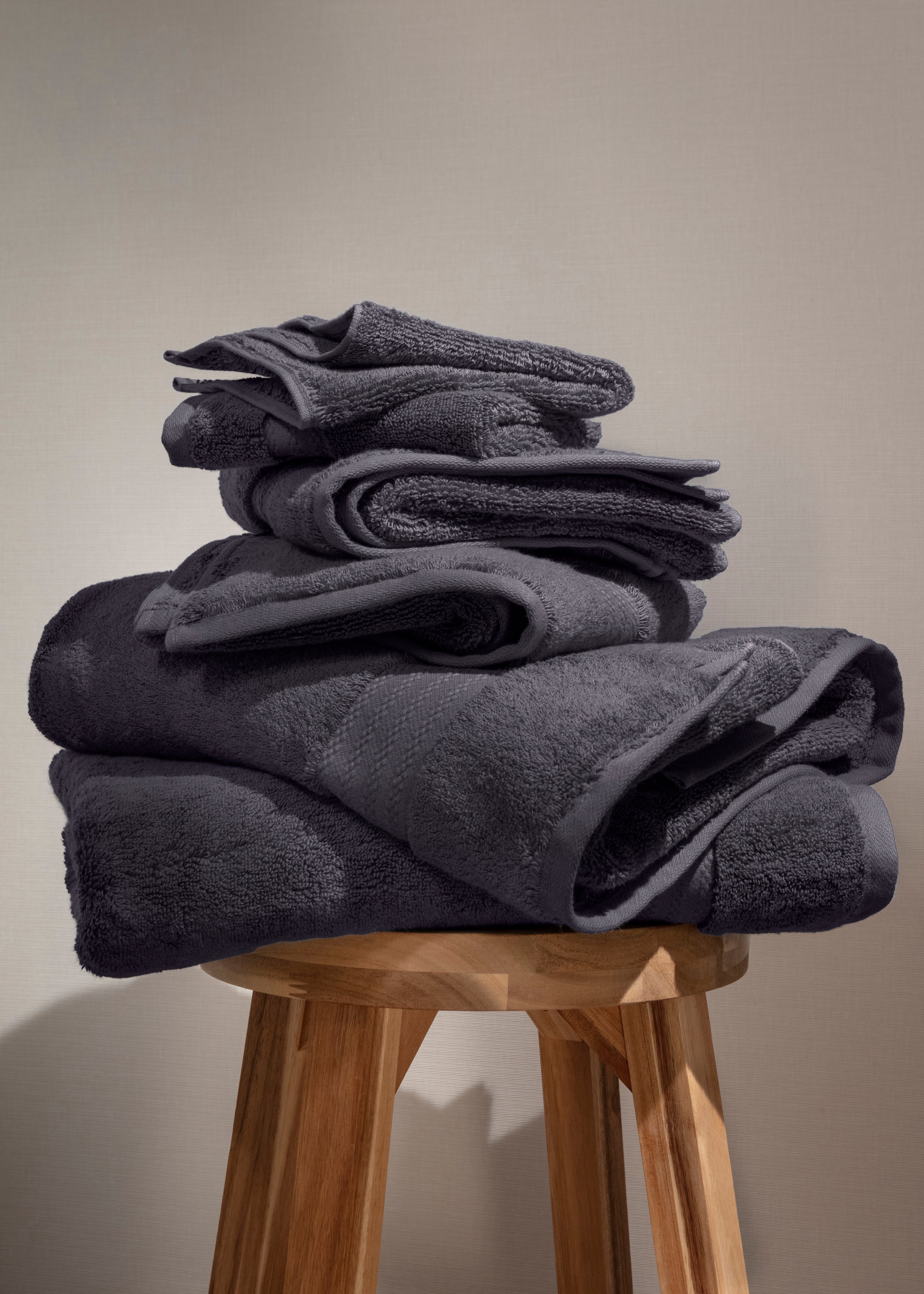 Organic Towel Sets in Charcoal Black, Towel Collection