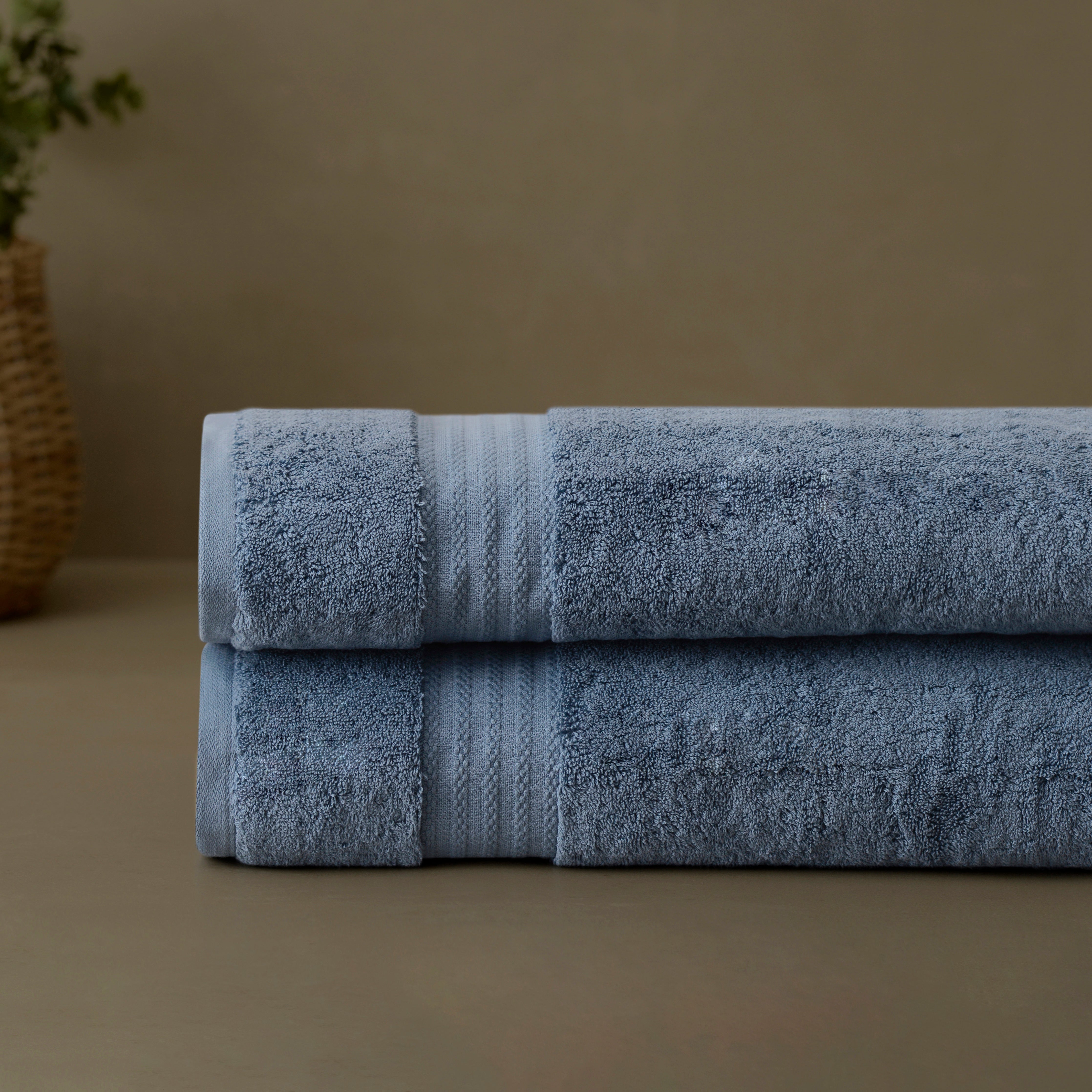 Under The Canopy Luxe Organic Cotton Towel - Blue Fog, Blue Fog / Wash Cloth Wash Cloth Blue Fog