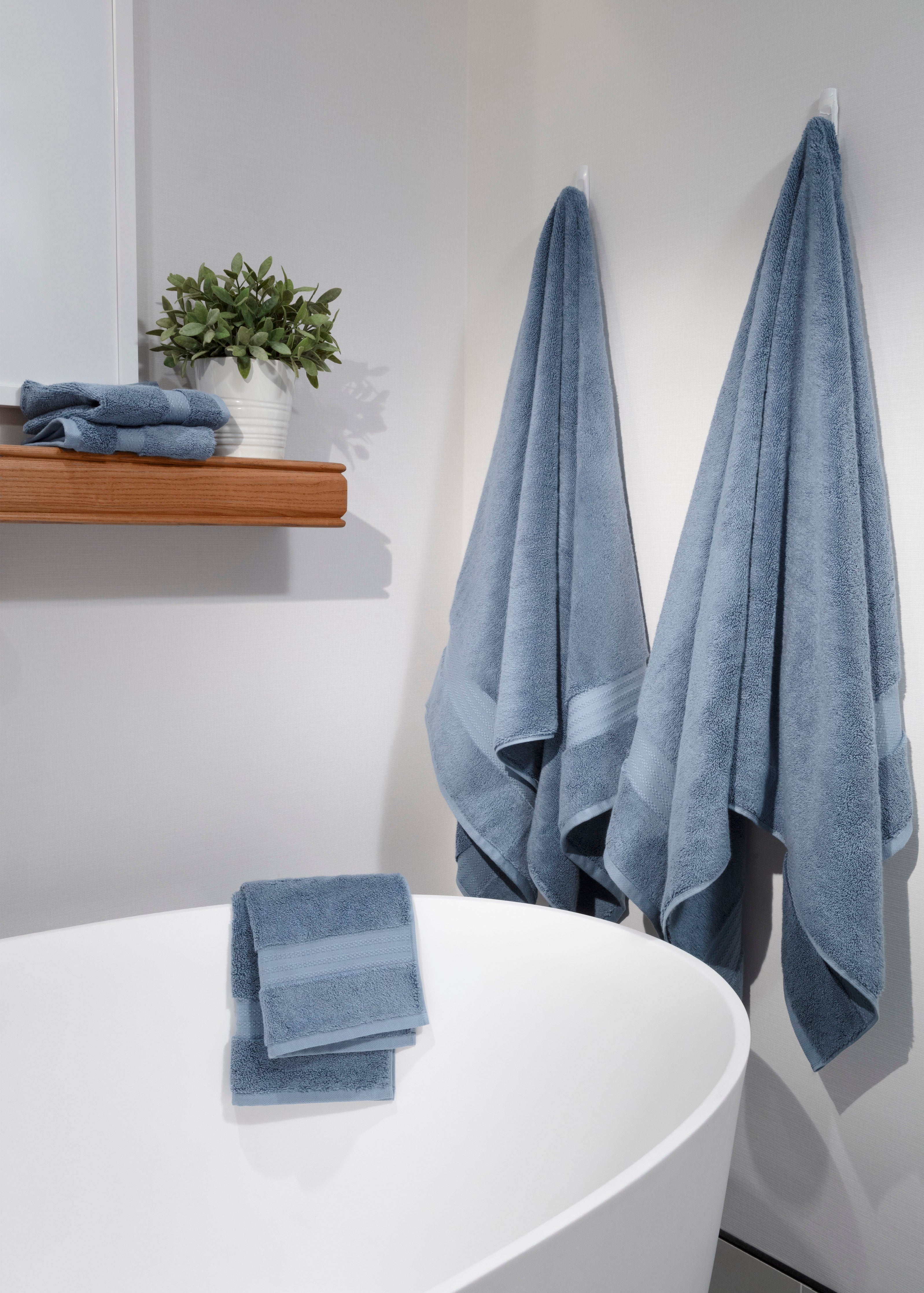 Aware 100% Organic Cotton Plush Bath Towels - Bath Towels, 4-Pack, Dark Gray