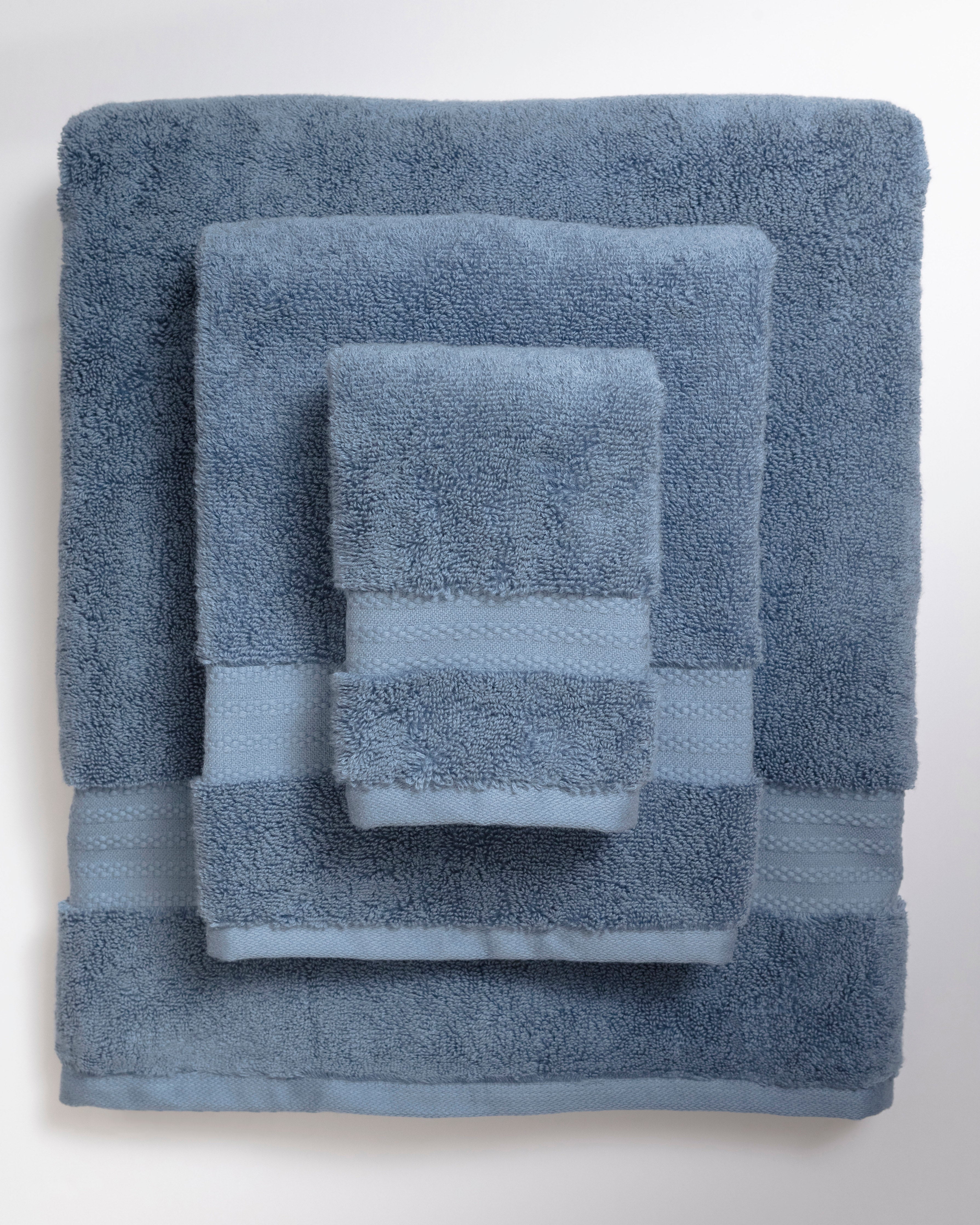 Under The Canopy Luxe Organic Cotton Towel - Blue Fog, Blue Fog / Wash Cloth Wash Cloth Blue Fog