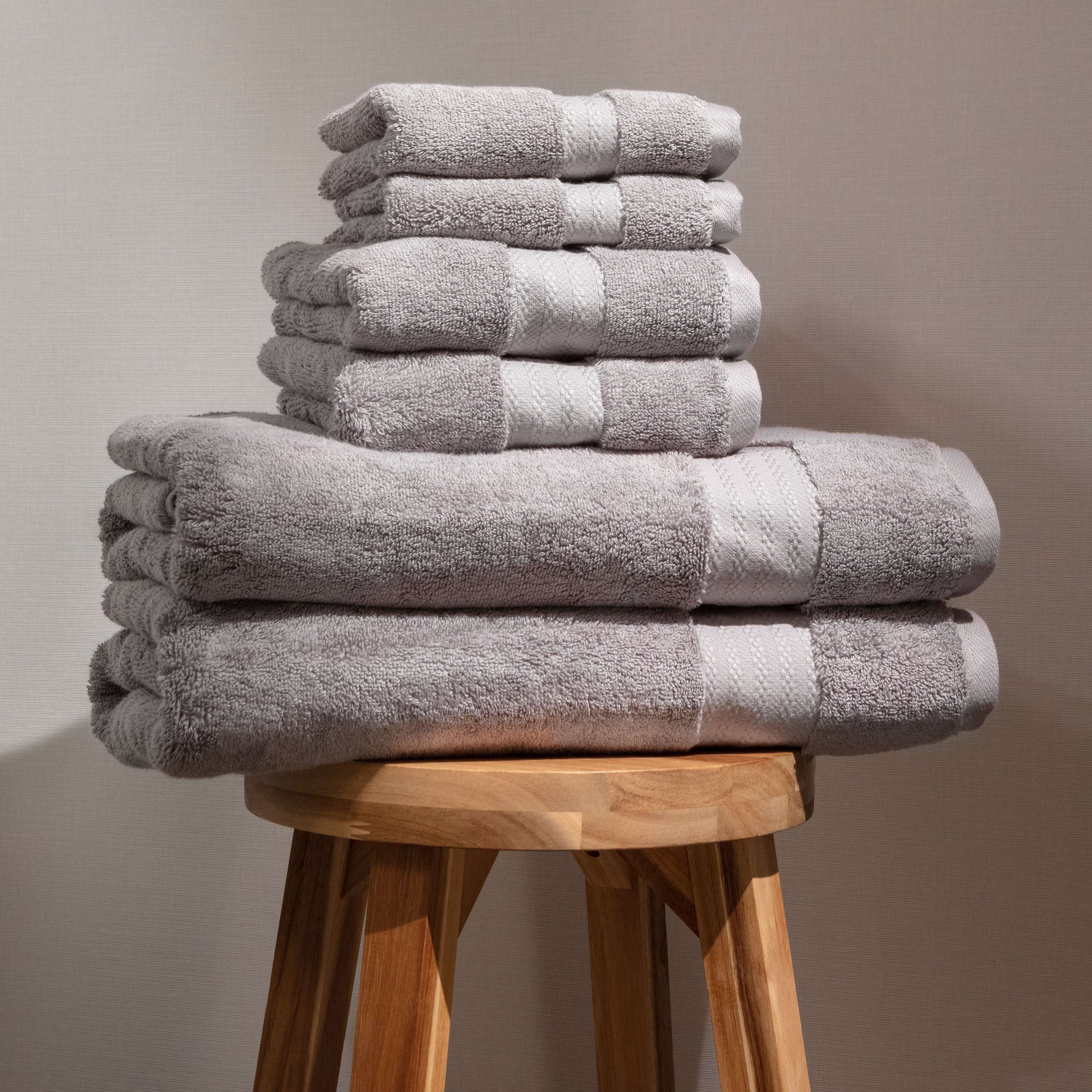 Certified Organic Cotton 6-Piece Bath Towel Set - Dark Gray