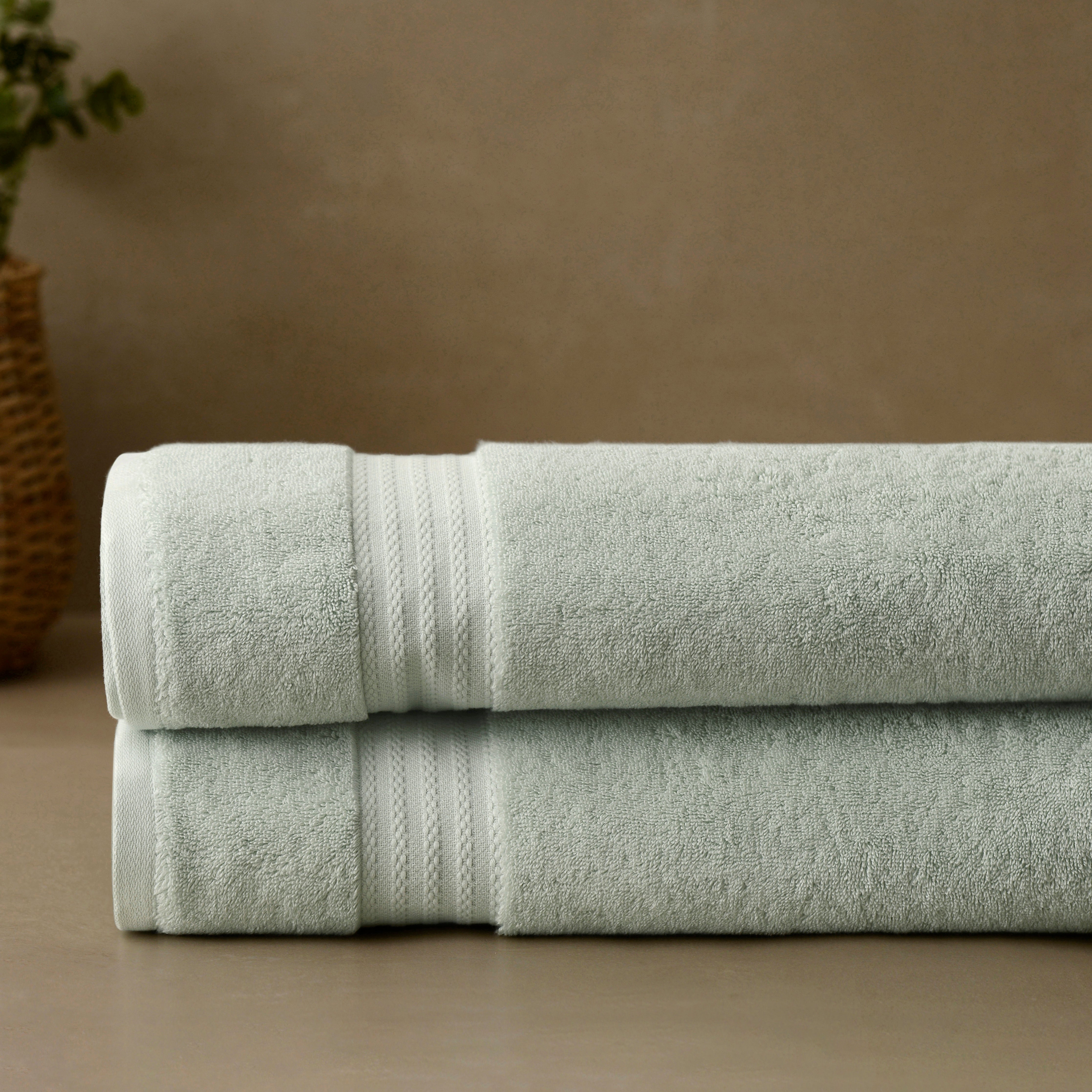 Large Thick Towel Set Solid Color 100% Cotton Bath Towel Bathroom