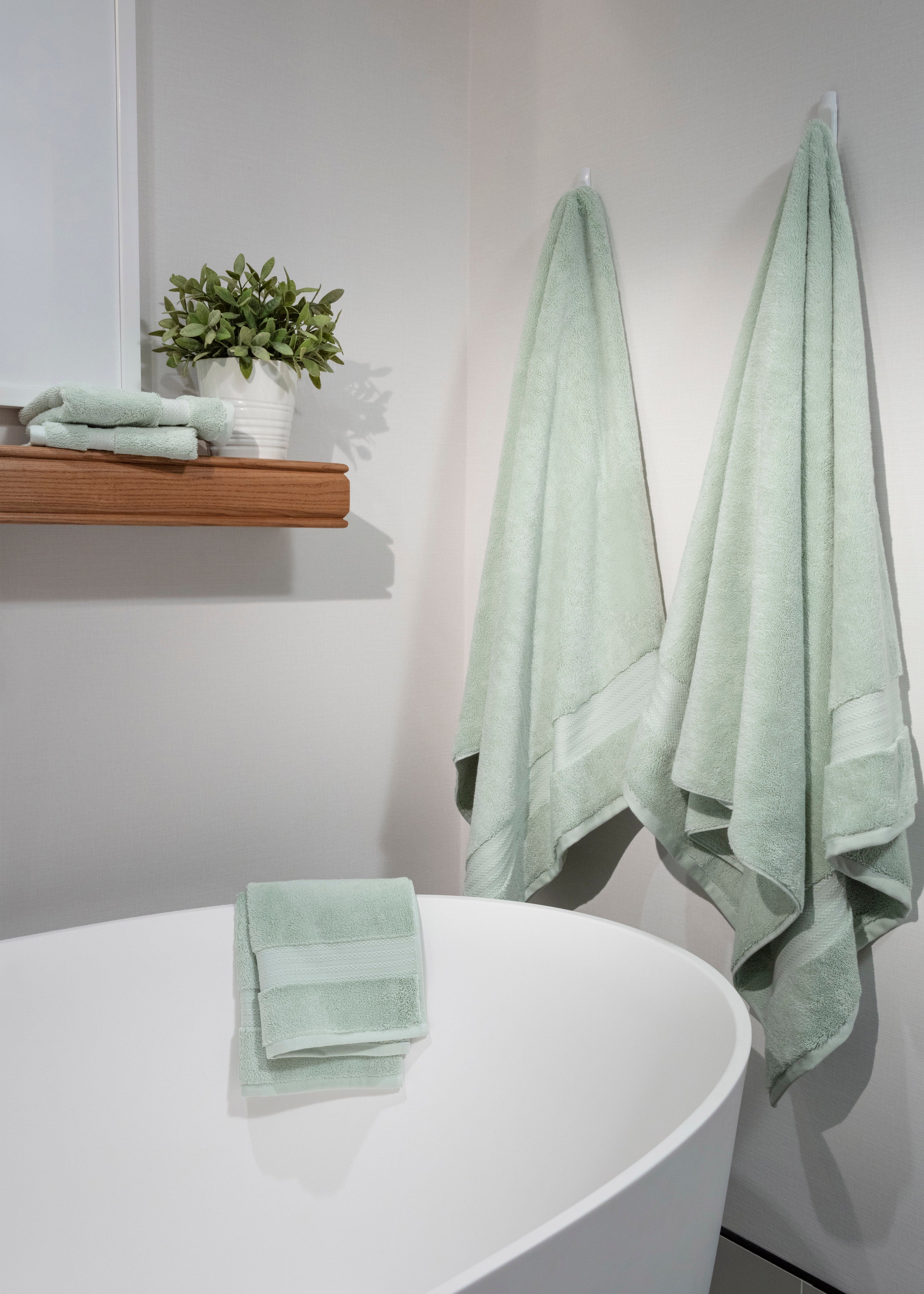 Large Thick Towel Set Solid Color 100% Cotton Bath Towel Bathroom